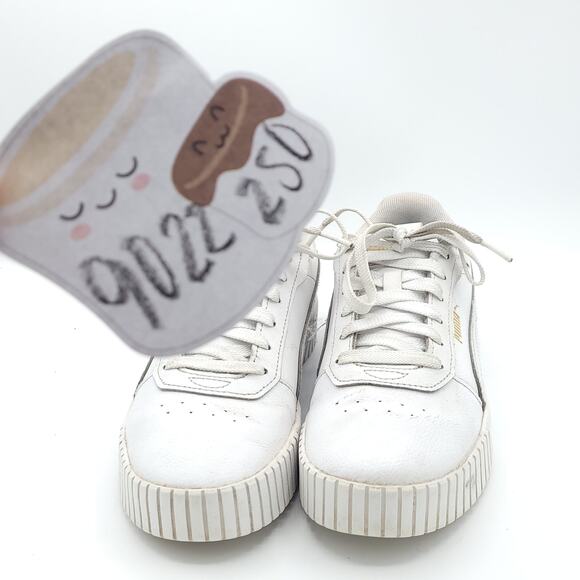 Puma carina 391732-01 white gold womens size 7.5 - Picture 9 of 10